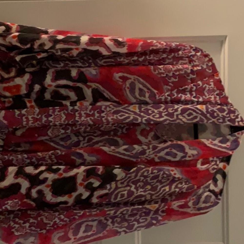 Red and Purple Paisley Blouse
